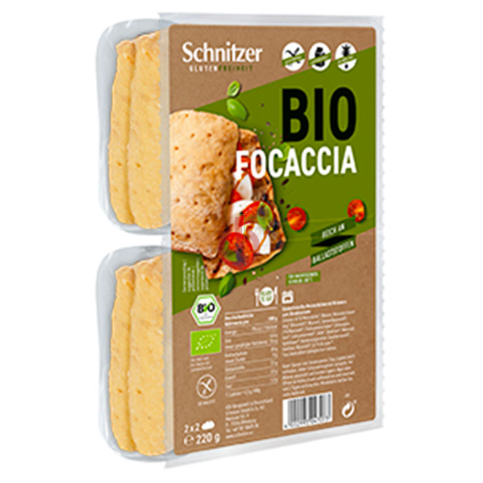 Pão Focaccia BIO Schnitzer Sem Glúten e Sem Lactose