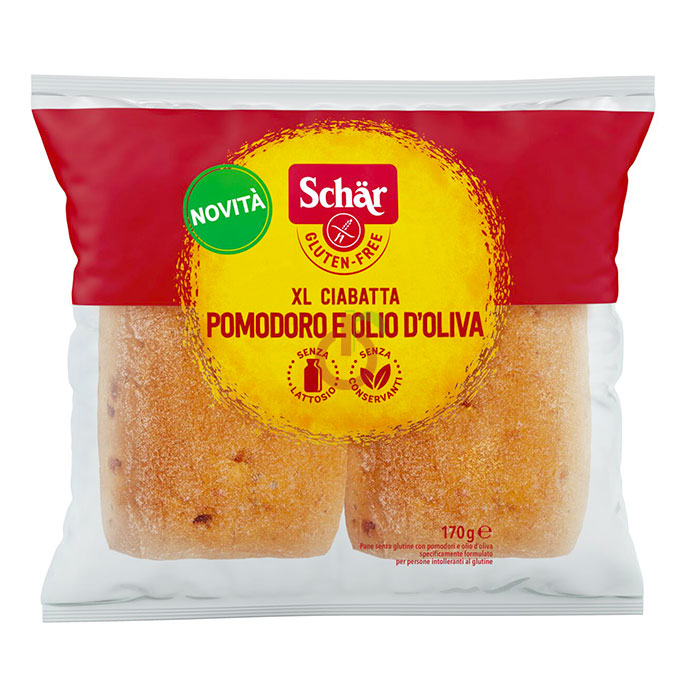 Pão Ciabatta com Tomate e Azeite Schär Sem Glúten e Sem Lactose
