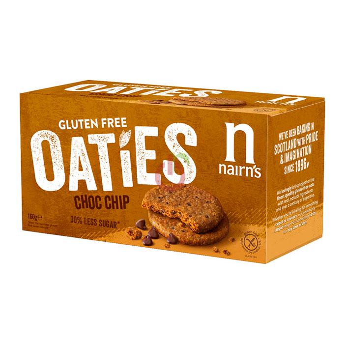 Bolachas de Aveia com Pepitas de Chocolate Oaties Sem Glúten Nairn´s