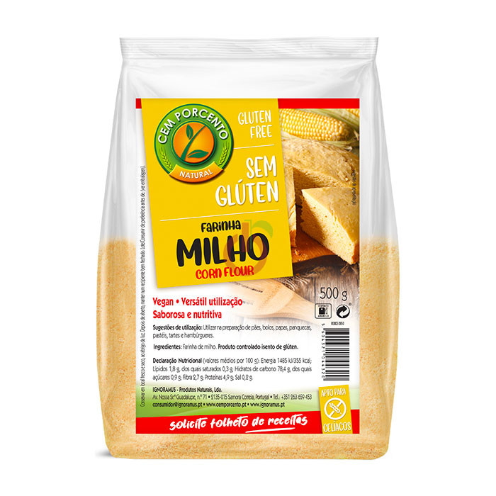 Farinha de Milho Sem Glúten Cem Porcento