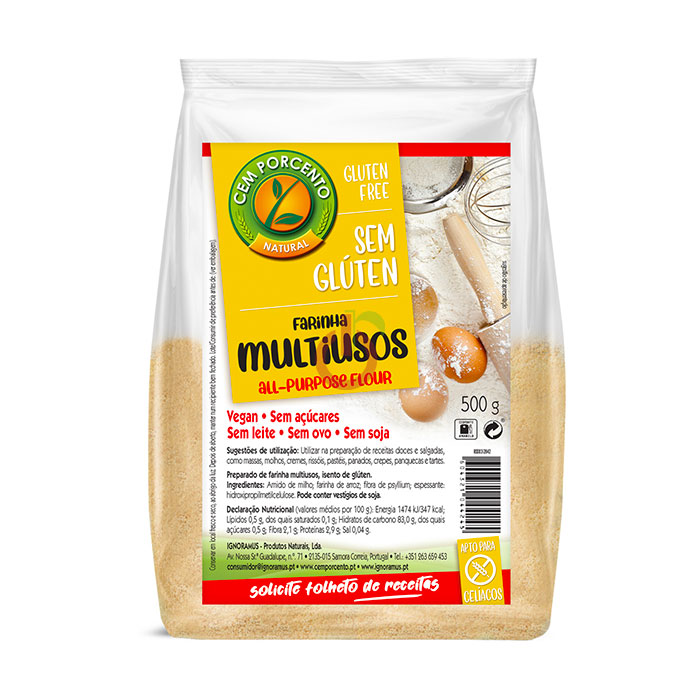Farinha Multiusos Sem Glúten Cem Porcento