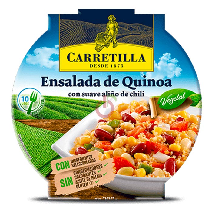 Salada de Quinoa com Tempero de Chili Suave Sem Glúten Carretilla