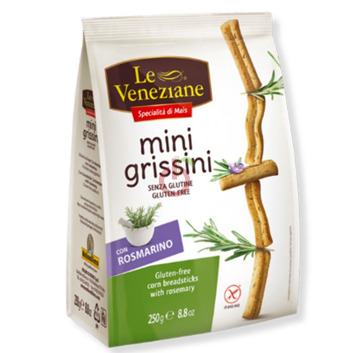 Mini Grissinos com Rosmaninho Sem Glúten Le Veneziane