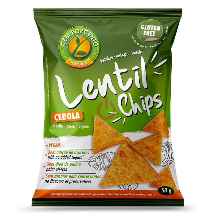 Chips de Lentilhas e Cebola Sem Glúten