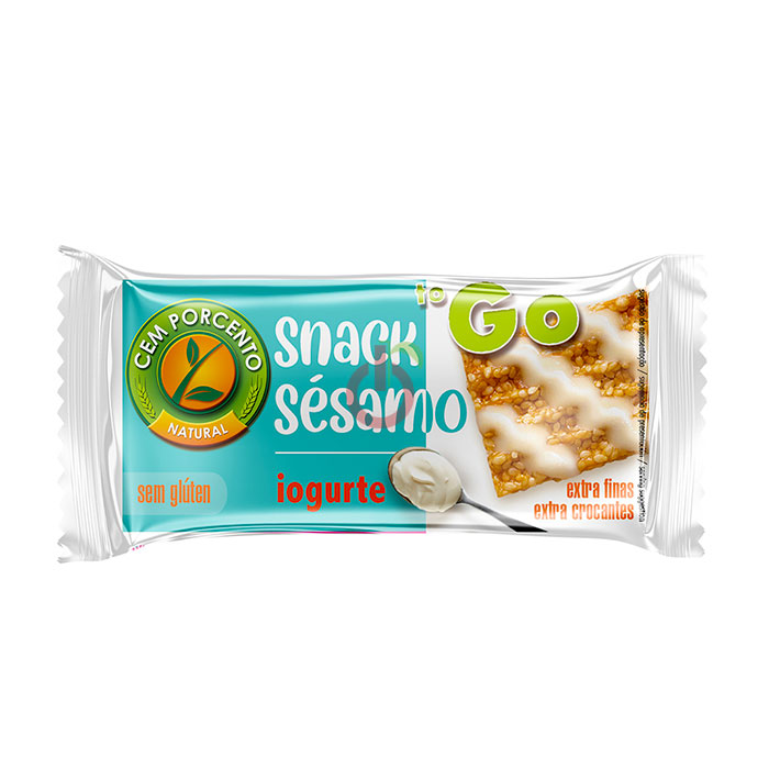 Barra Snack Sésamo Sem Glúten Cem Porcento