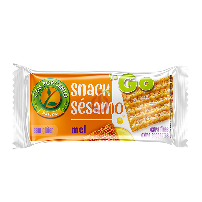 Barra Snack Sésamo e Iogurte Sem Glúten Cem Porcento