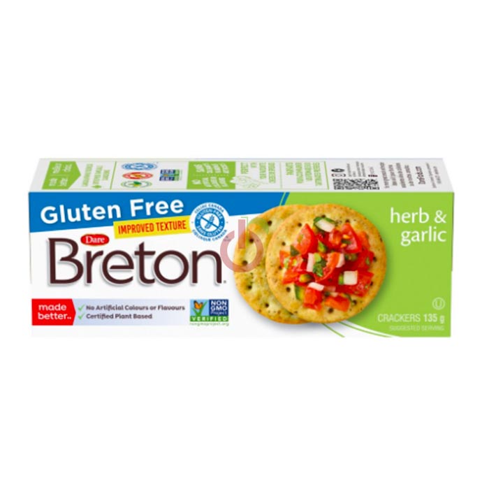 Crackers de Ervas e Alho Sem Glúten Breton