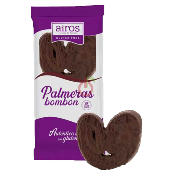 Palmier de Massa Folhada com Cobertura Chocolate Airos Sem Glúten