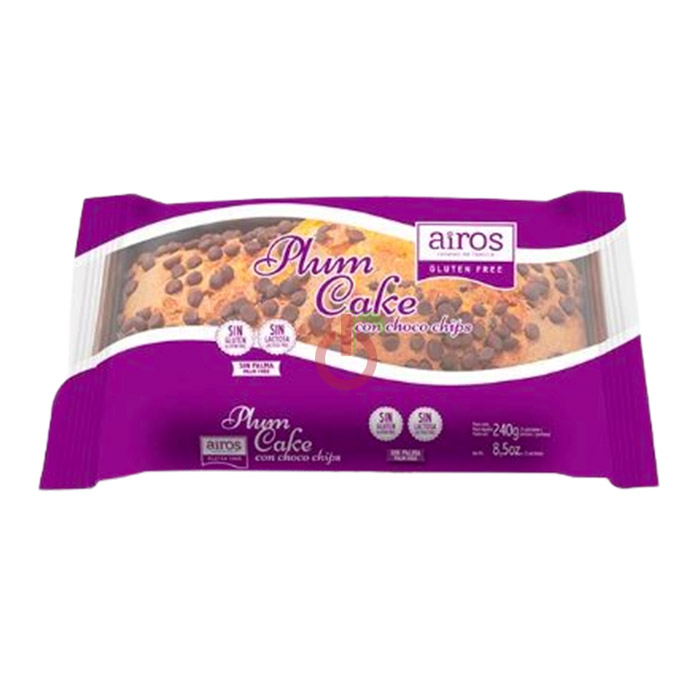 AI011 - Bolo Plum Cake com Pepitas de Chocolate Airos Sem Glúten