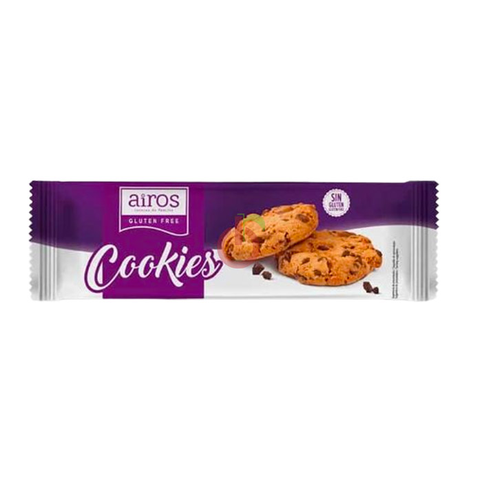 Bolachas Cookies com Pepitas de Chocolate Airos Sem Glúten, Sem Lactose e Sem Proteína de Leite