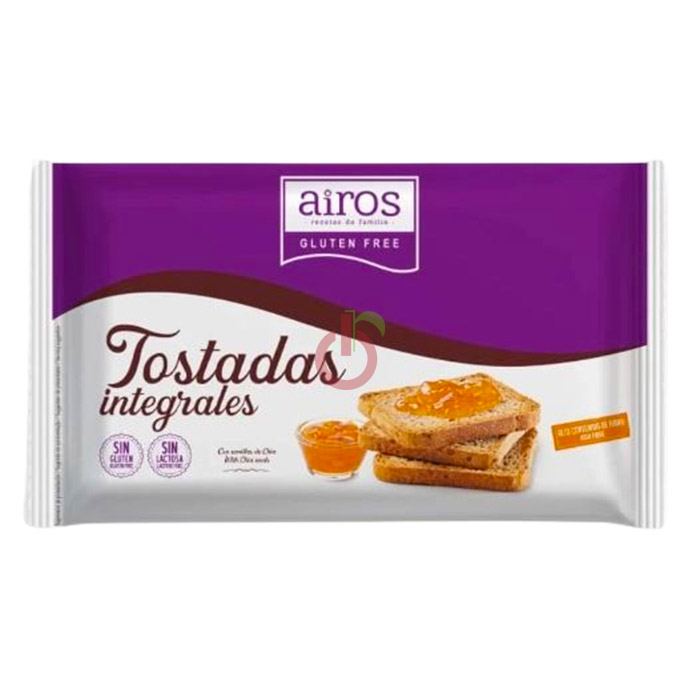 Tostas Integrais Sem Glúten e Sem Lactose Airos