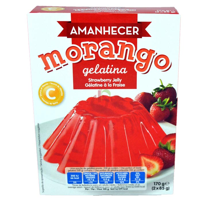 Gelatina Morango Amanhecer Sem Glúten