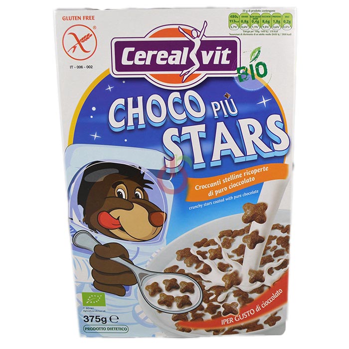 Cereais Choco Piu Stars Cereal Vit Sem Glúten e de Ingredientes