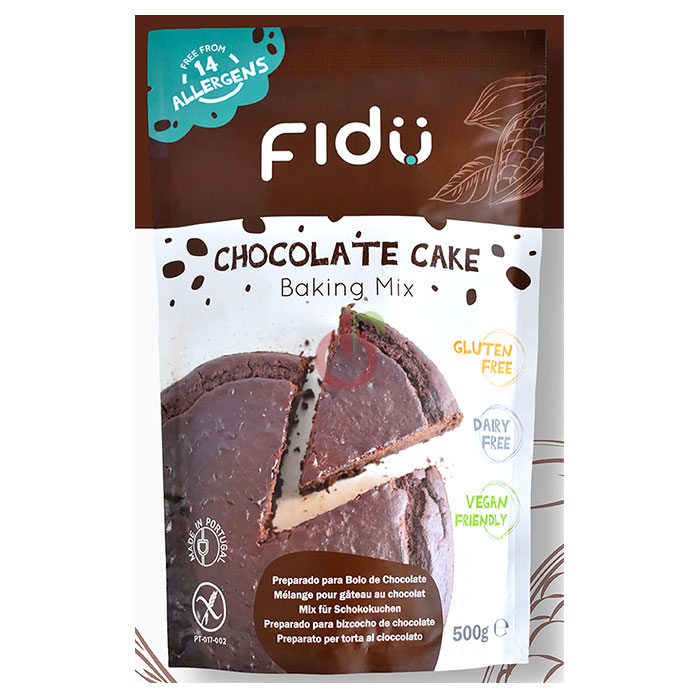 Preparado para Bolo Cacau Fidu Sem Glúten, Sem Lactose, Sem Alergénios