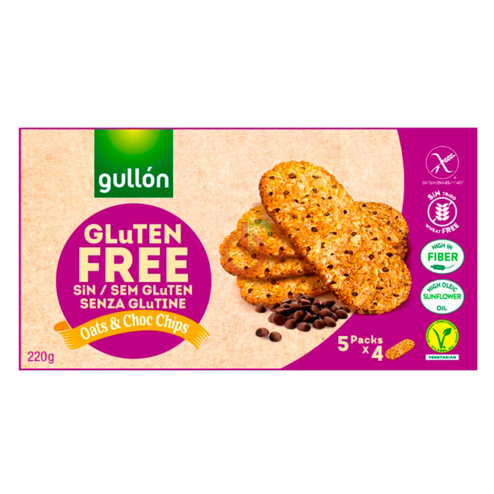 Bolacha de Aveia e Pepitas Chocolate Gullón Sem Glúten