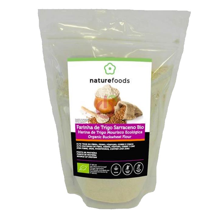 Farinha de Trigo Sarraceno Bio Naturefoods Sem Glúten, Sem Lactose - Vegan