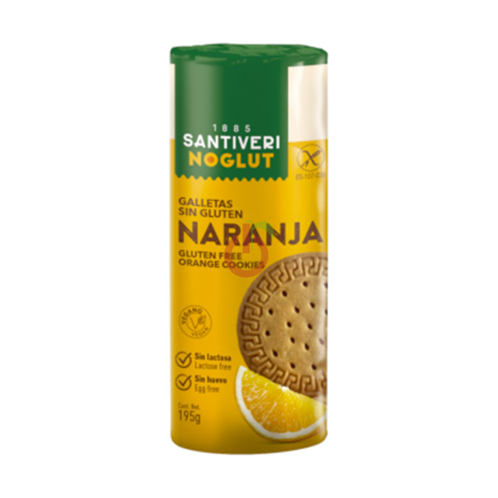 Bolachas Digestiva com Laranja Noglut Sem Glúten e Sem Lactose