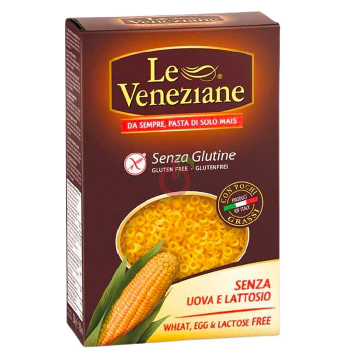 Massinha Anellini Le Veneziane Sem Glúten, Sem Lactose e Sem Ovo