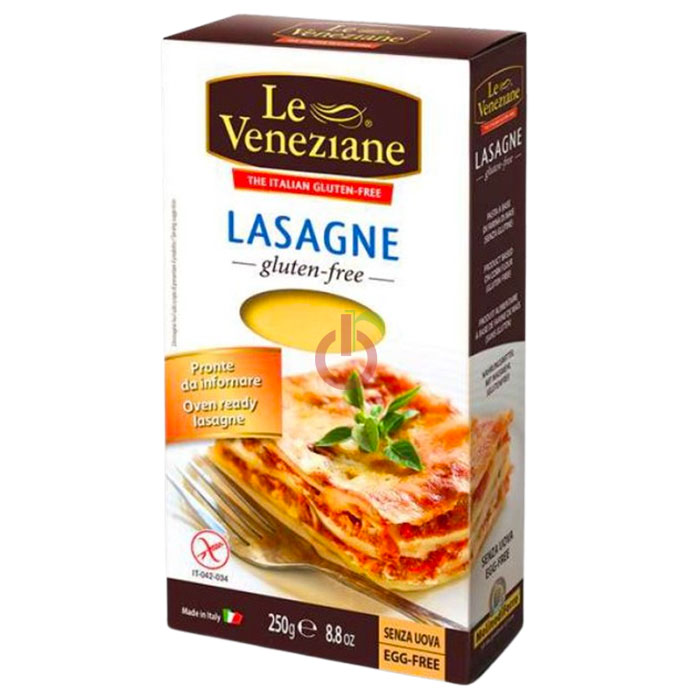 Massa Lasanha Le Veneziane Sem Glúten, Sem Lactose e Sem Ovo