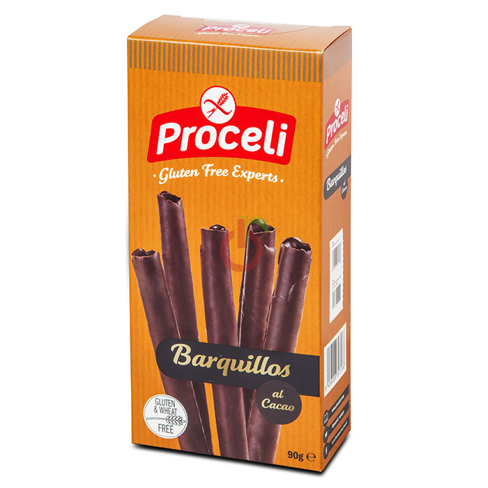 Biscoitos Cobertos com Cacau Proceli Sem Glúten