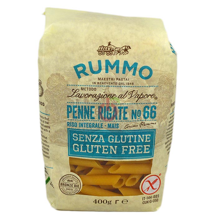 Massa Penne Rigate Rummo Sem Glúten, Sem Lactose e Sem Ovo
