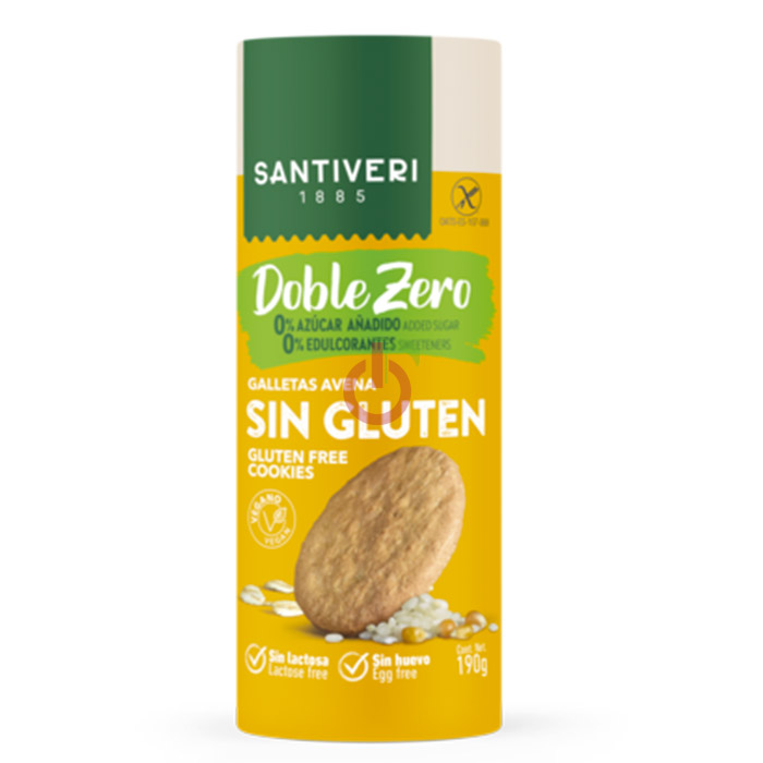 Bolachas de Aveia Santiveri Doble Zero Sem Glúten