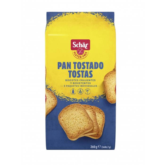 Tostas Fette Biscottate Schär Sem Glúten e Sem Lactose