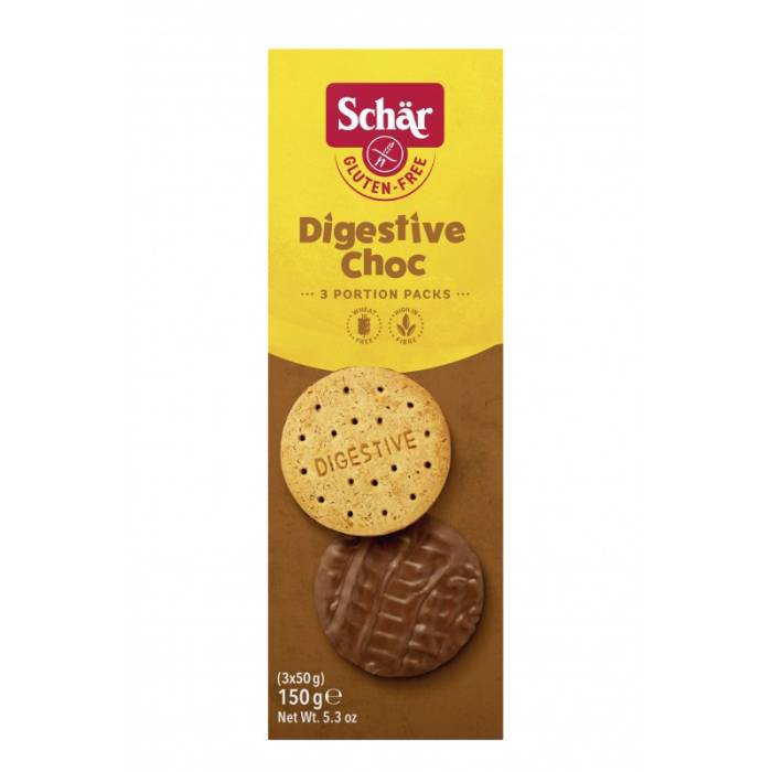 Bolacha Digestive Choc Schär Sem Glúten