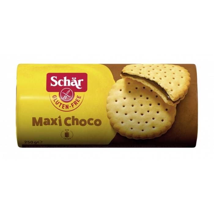 Bolacha Recheadas com Creme de Cacau Maxi Choco Schär Sem Glúten