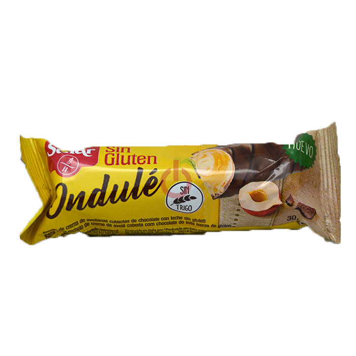 Barra com Recheio de Avelã e Cobertura de Chocolate de Leite Ondulé Schär Sem Glúten