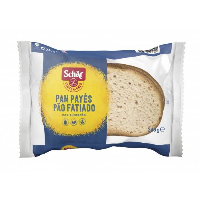 Pão de Payés fatiado Schär Sem Glúten e Sem Lactose