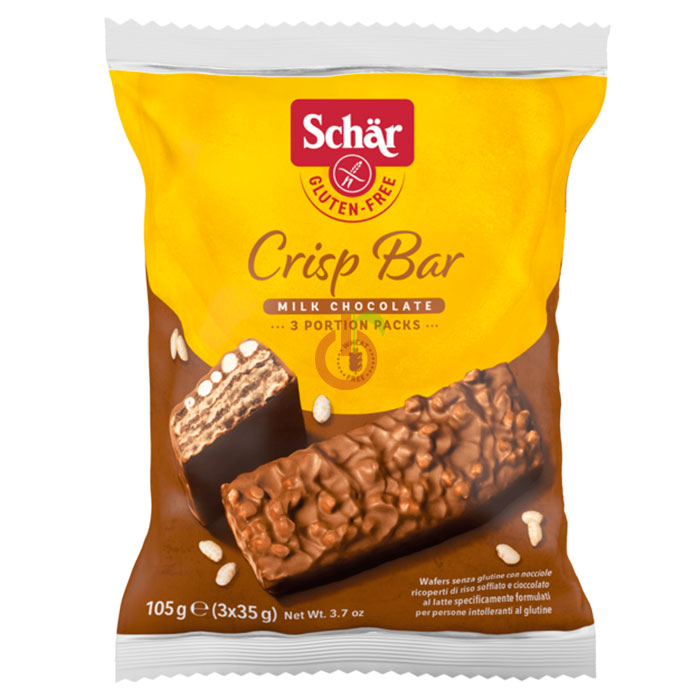 Barra Wafers Crocante Crisp Bar Schär Sem Glúten
